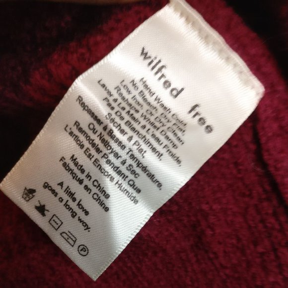 Wool Sweater, 100%Merino Wool Knit Sweater, Wool Jumper, Burgundy Bordeaux, Med - Picture 7 of 8